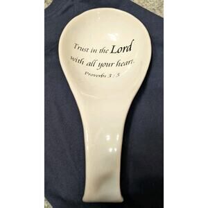 Coventry Porcelain Daily Blessings Spoon Rest Proverbs 3:5